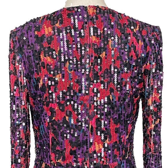 French Connection Inari Embellished Sequin Cocktail Dress Women’s Size 10 - Picture 9 of 12